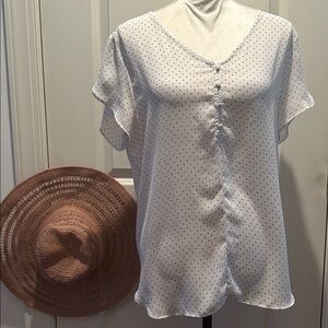 PHILOSOPHY Polka Dot Blouse XL